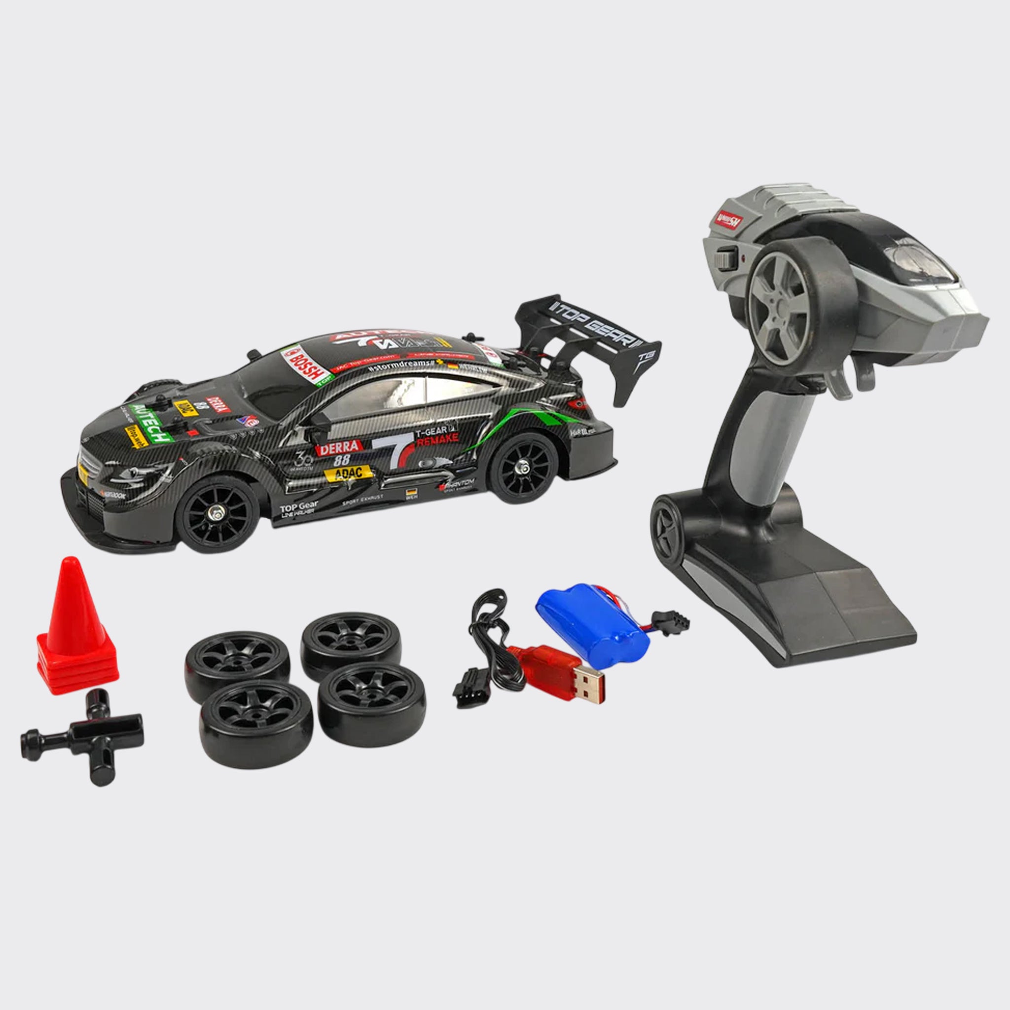 RCG Racing Carbon Benz 1/16 Mini Drift Car - Black