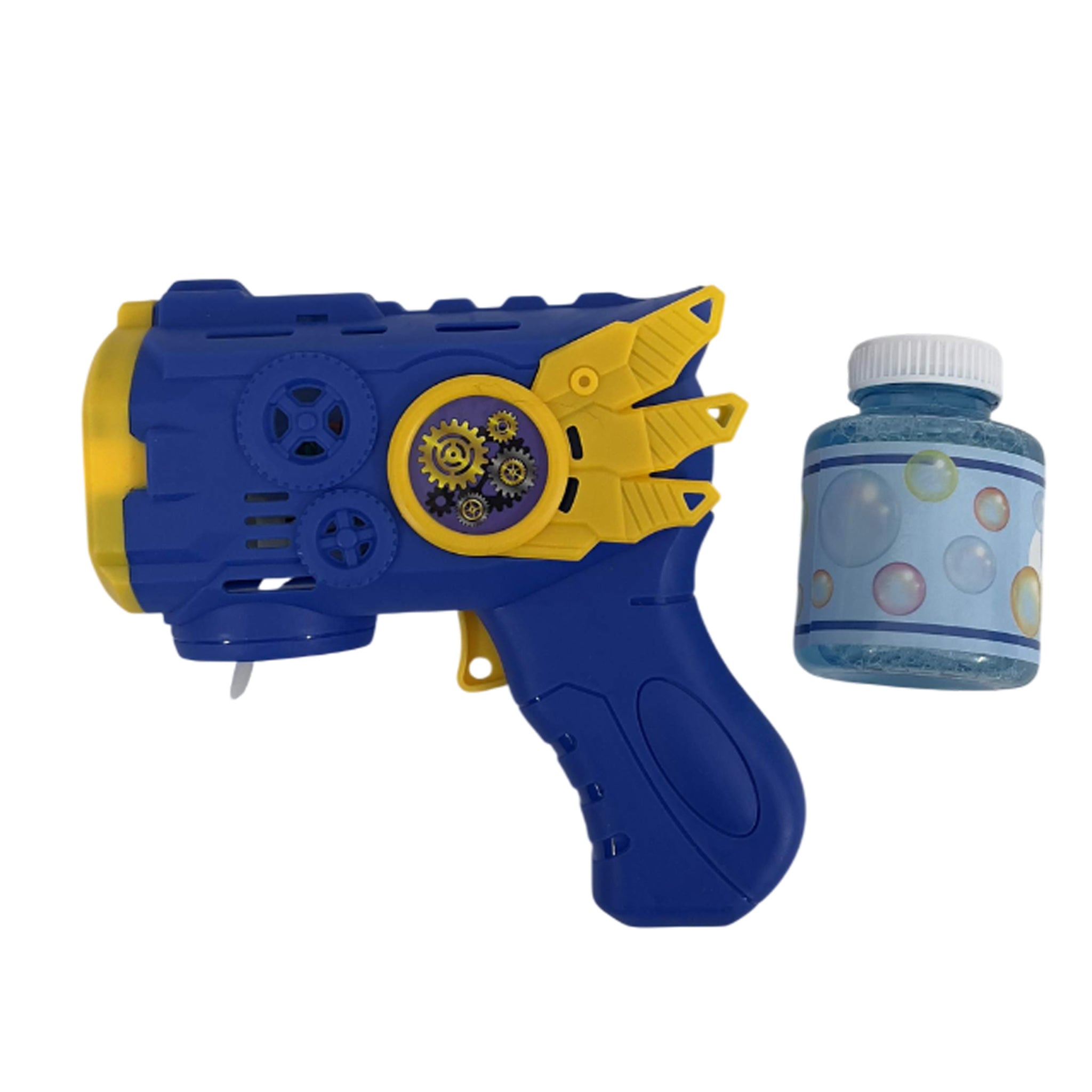 Automatic soap bubble gun with 10 holes and LED light, bubble maker - multi-color