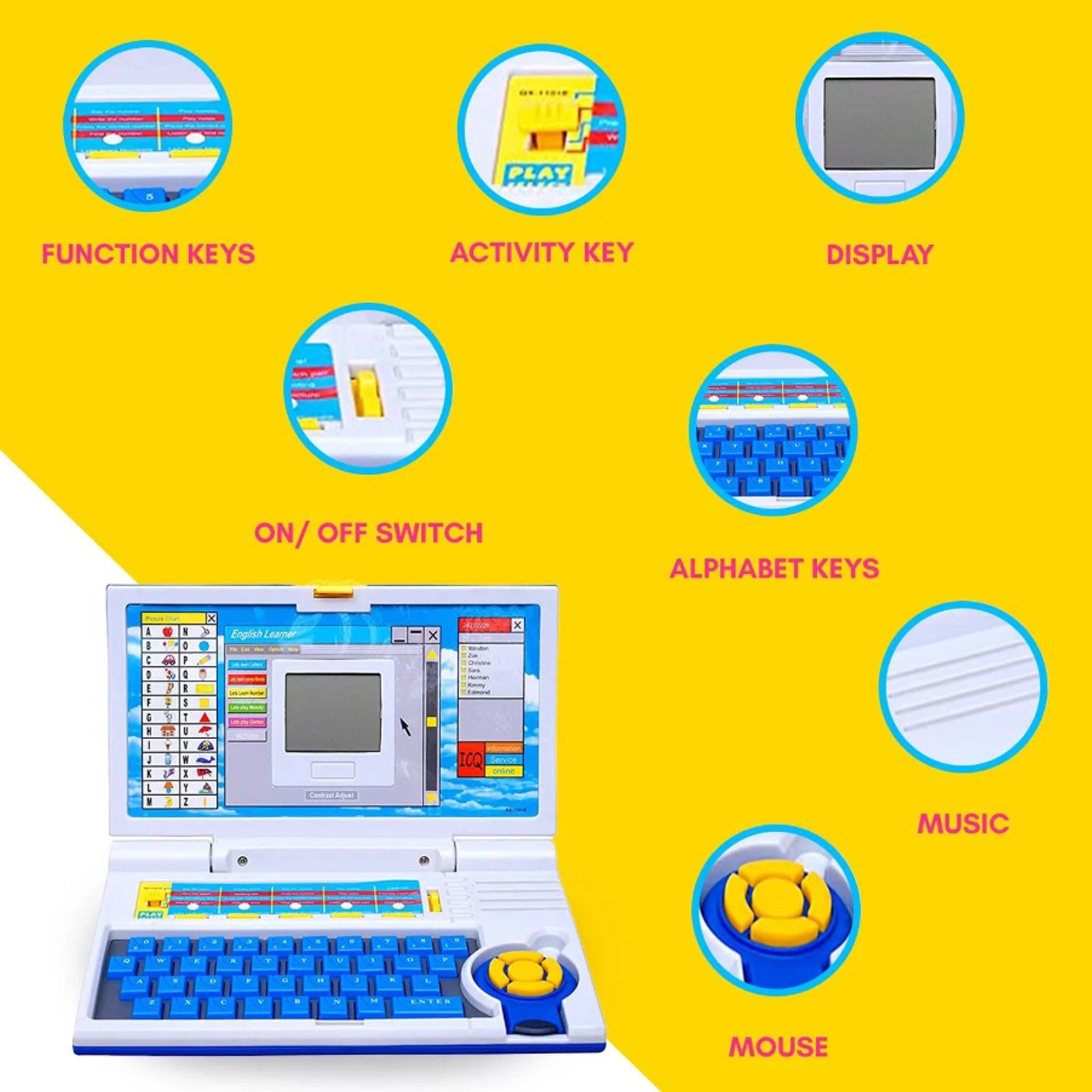 Educational English Educational and Learning Mode Laptop Computer for Kids