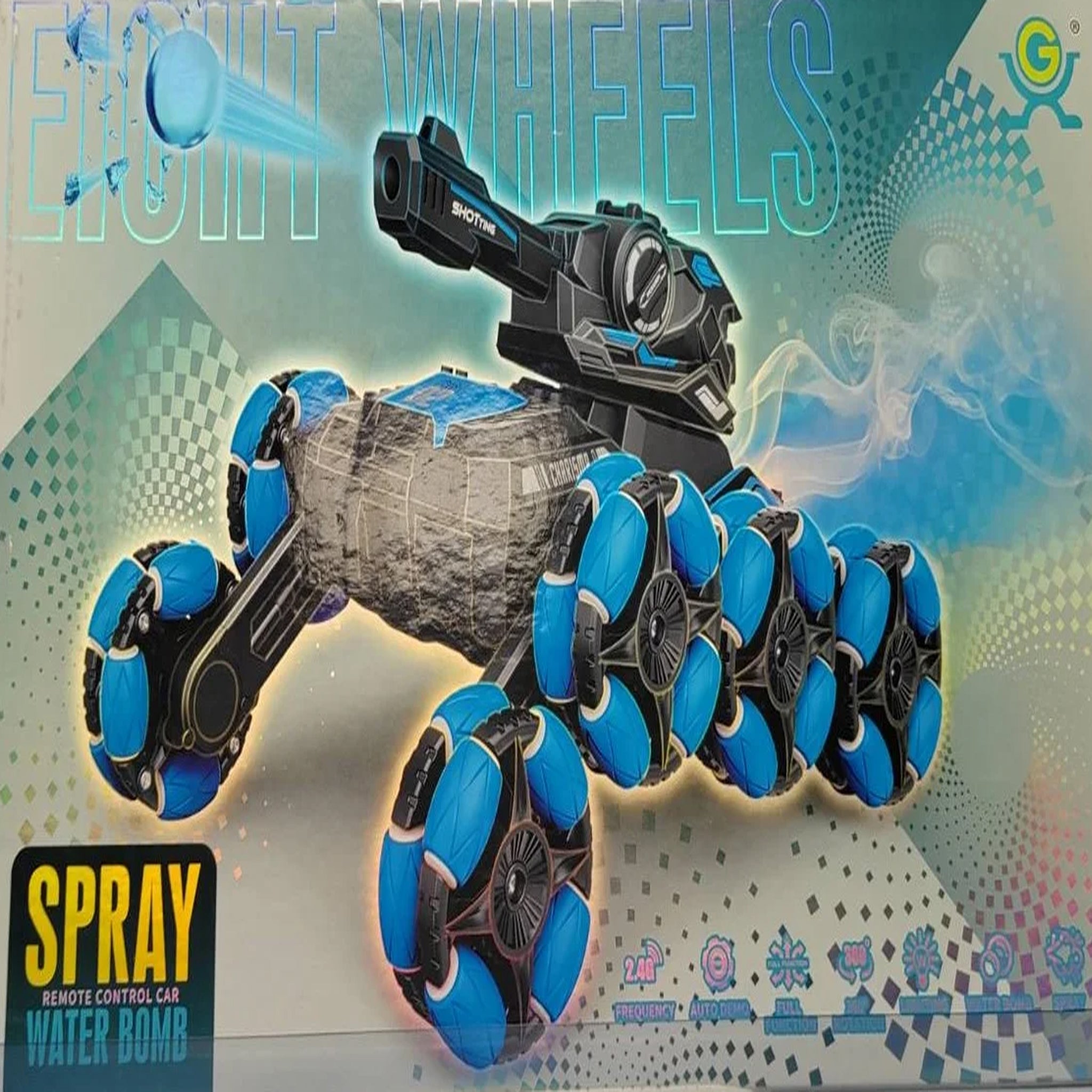 Tank with Wristband, Launches Gel Balls, Lights and Water Spray