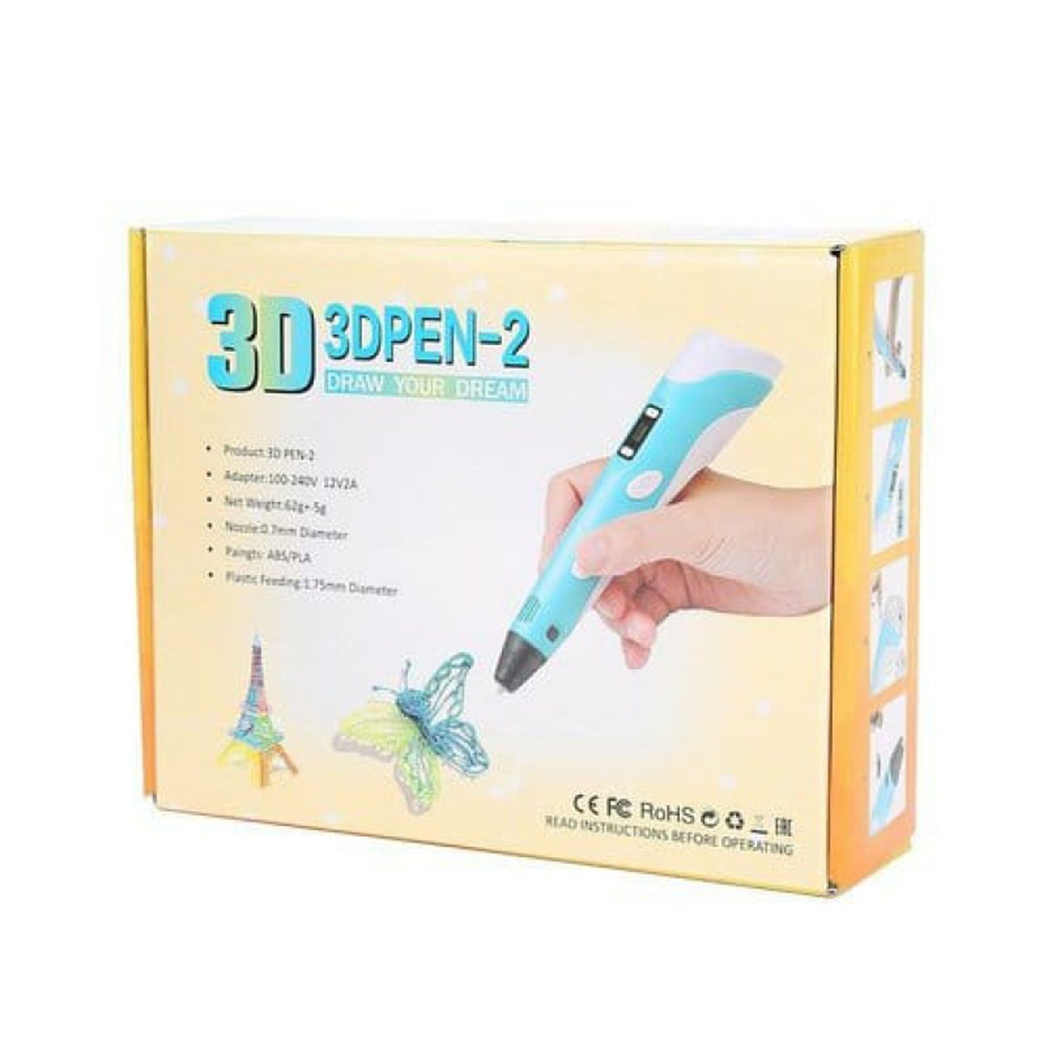 3D Pen Set with LED Display DIY 3D Printing Pen With 9meters ABS/PLA Filament Creative Design Draw Toy for Kids