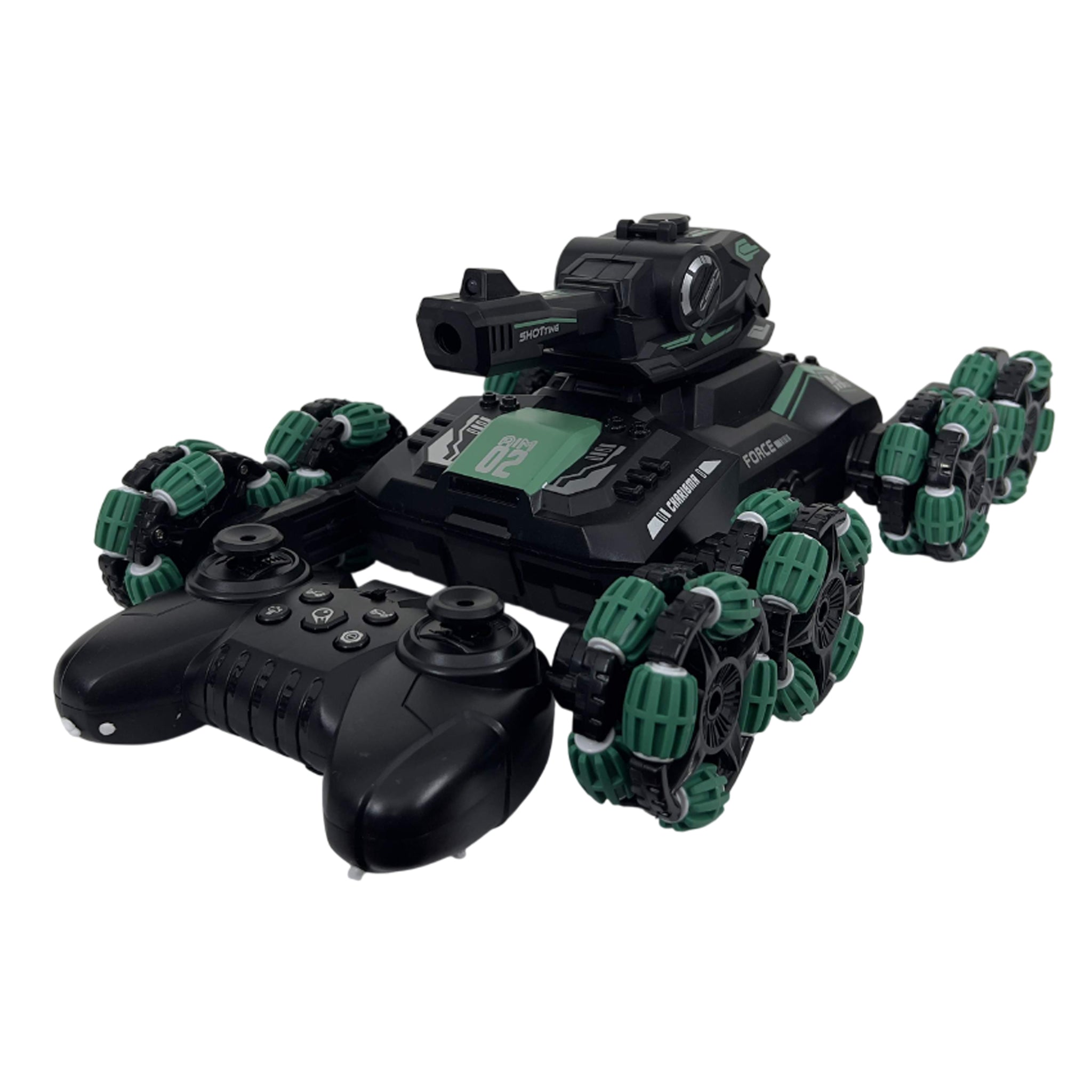 Tank with Wristband, Launches Gel Balls, Lights and Water Spray